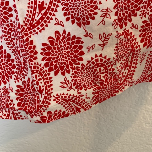 Avenue Tank Top 4X (30/32) Red Paisley Floral Coquette Feminine Preppy Cropped - Picture 8 of 11